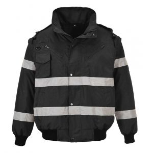 BLOUSON NOIR S435 4 EN 1 + TRANSFERT BLANC COALLIA